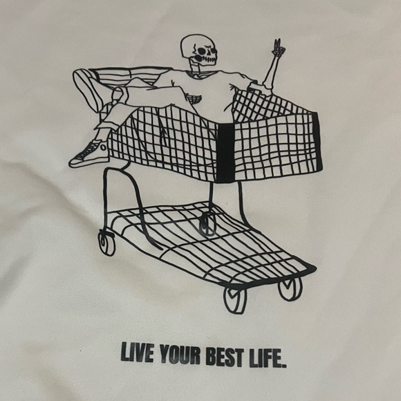 Tops - White Sweatshirt “Live Your Best Life”